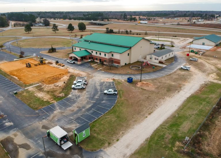 Aerial view of property