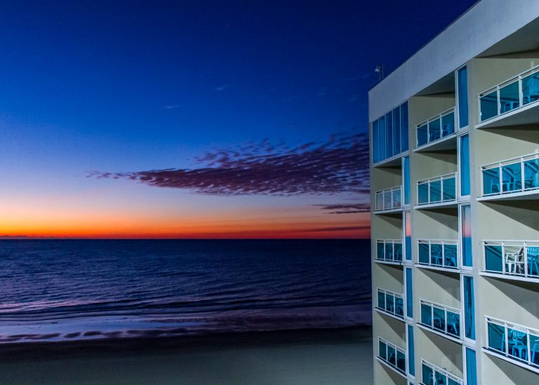 Early morning at a hotel.
